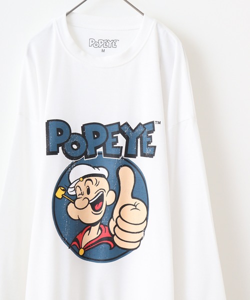 POPEYE(ポパイ)の「POPEYE oversized sweatshirt / オーバーサイズ スウェットトレーナー unisex(スウェット・メンズ・ベージュ/オートミール/ネイビー/チャコール/オフホワイト/ダークグリーン/杢グレー/ブラック・M/L/XL)」の2枚目の写真