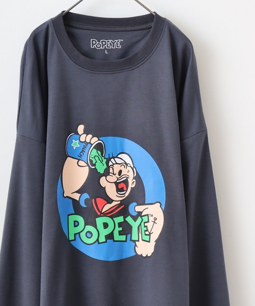 POPEYE(ポパイ)の「POPEYE oversized sweatshirt / オーバーサイズ スウェットトレーナー unisex(スウェット・メンズ・ベージュ/オートミール/ネイビー/チャコール/オフホワイト/ダークグリーン/杢グレー/ブラック・M/L/XL)」の5枚目の写真