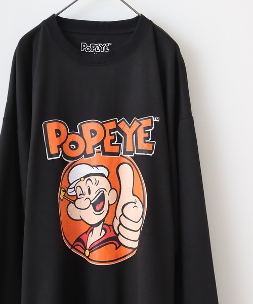 POPEYE(ポパイ)の「POPEYE oversized sweatshirt / オーバーサイズ スウェットトレーナー unisex(スウェット・メンズ・ベージュ/オートミール/ネイビー/チャコール/オフホワイト/ダークグリーン/杢グレー/ブラック・M/L/XL)」の3枚目の写真