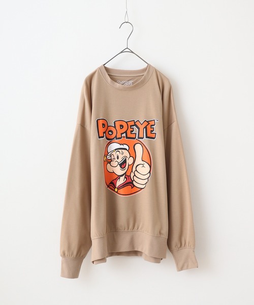 POPEYE(ポパイ)の「POPEYE oversized sweatshirt / オーバーサイズ スウェットトレーナー unisex(スウェット・メンズ・ベージュ/オートミール/ネイビー/チャコール/オフホワイト/ダークグリーン/杢グレー/ブラック・M/L/XL)」の10枚目の写真