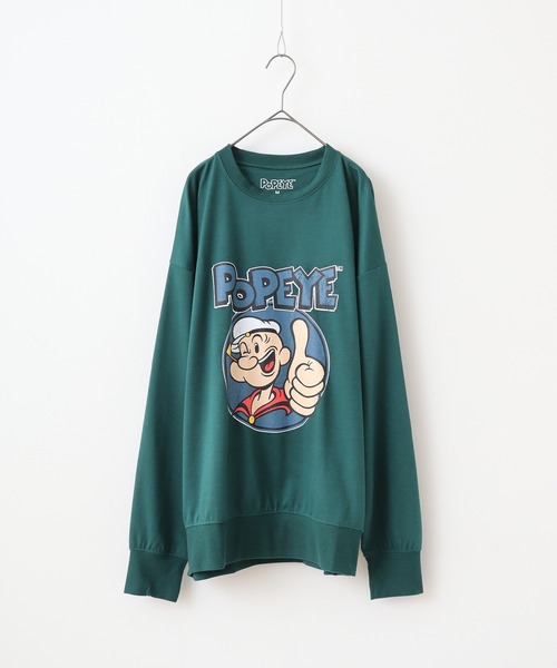 POPEYE(ポパイ)の「POPEYE oversized sweatshirt / オーバーサイズ スウェットトレーナー unisex(スウェット・メンズ・ベージュ/オートミール/ネイビー/チャコール/オフホワイト/ダークグリーン/杢グレー/ブラック・M/L/XL)」の11枚目の写真
