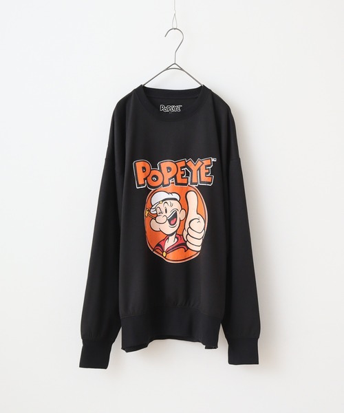 POPEYE(ポパイ)の「POPEYE oversized sweatshirt / オーバーサイズ スウェットトレーナー unisex(スウェット・メンズ・ベージュ/オートミール/ネイビー/チャコール/オフホワイト/ダークグリーン/杢グレー/ブラック・M/L/XL)」の9枚目の写真