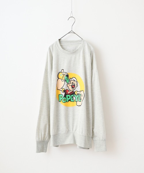 POPEYE(ポパイ)の「POPEYE oversized sweatshirt / オーバーサイズ スウェットトレーナー unisex(スウェット・メンズ・ベージュ/オートミール/ネイビー/チャコール/オフホワイト/ダークグリーン/杢グレー/ブラック・M/L/XL)」の14枚目の写真