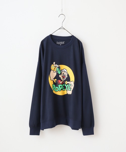 POPEYE(ポパイ)の「POPEYE oversized sweatshirt / オーバーサイズ スウェットトレーナー unisex(スウェット・メンズ・ベージュ/オートミール/ネイビー/チャコール/オフホワイト/ダークグリーン/杢グレー/ブラック・M/L/XL)」の15枚目の写真