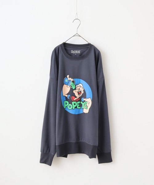 POPEYE(ポパイ)の「POPEYE oversized sweatshirt / オーバーサイズ スウェットトレーナー unisex(スウェット・メンズ・ベージュ/オートミール/ネイビー/チャコール/オフホワイト/ダークグリーン/杢グレー/ブラック・M/L/XL)」の16枚目の写真