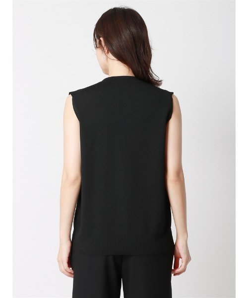 【セール】ラウンドネックニットジレ ハンドウォッシュ ポリエステル 無地 メタルボタン（ベスト）｜SUIT SQUARE（スーツスクエア）