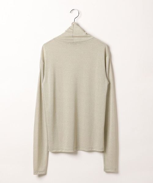 BAYFLOW（ベイフロー）の「[レイヤードスタイルにも]ラメハイネックプルオーバー（Tシャツ/カットソー・レディース・ブラック/ピンク/アイボリー・FREE）」の14枚目の写真