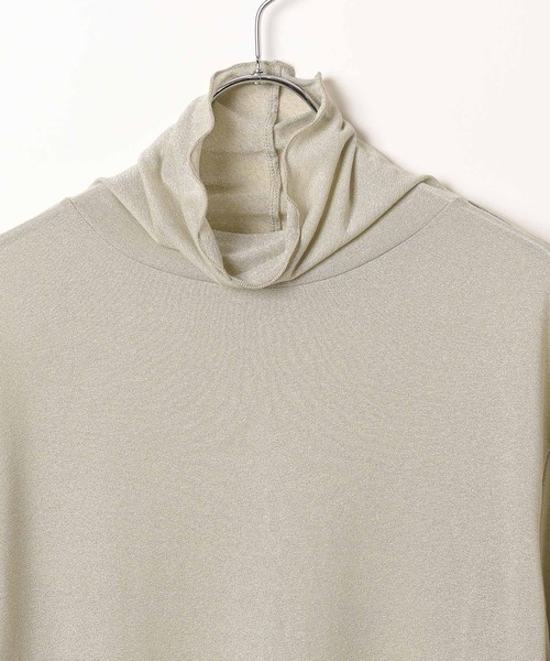 BAYFLOW（ベイフロー）の「[レイヤードスタイルにも]ラメハイネックプルオーバー（Tシャツ/カットソー・レディース・ブラック/ピンク/アイボリー・FREE）」の15枚目の写真