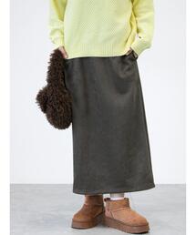 Lugnoncure | 【選べる着丈】スウェード調タイトスカート(スカート)