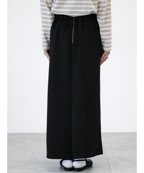 Lugnoncure（ルノンキュール）の「【選べる着丈】スウェード調タイトスカート（スカート・レディース・ベージュ/ネイビー/ブラック/チャコールグレー・ﾌﾘｰ(L)/ﾌﾘｰ(M)）」の10枚目の写真