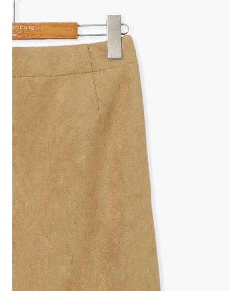 Lugnoncure（ルノンキュール）の「【選べる着丈】スウェード調タイトスカート（スカート・レディース・ベージュ/ネイビー/ブラック/チャコールグレー・ﾌﾘｰ(L)/ﾌﾘｰ(M)）」の21枚目の写真