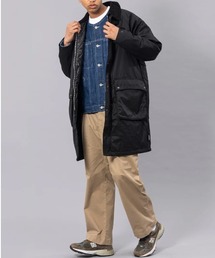 StPT（エスティーピーティー）の「【UNFRM OUTDOOR STANDARD:ユニフォームアウトドアスタンダード】STRETCH CHINO CLOTH TWO TUCK WIDE PANTS/ワイドシルエットストレッチツータックチノパンツ（チノパンツ）」