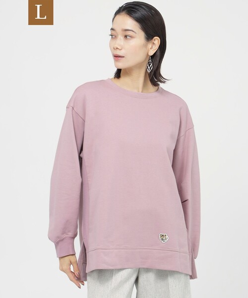 EVEX by KRIZIA(エヴェックスバイクリツィア)の「【L】【WEB・一部店舗限定】【ウォッシャブル】タイガーパッチ裏毛プルオーバーカットソー(Tシャツ/カットソー・レディース・ベージュ/ピンク/ダークネイビー・44)」の3枚目の写真
