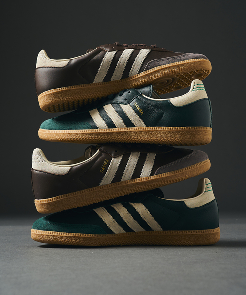 417 EDIFICE(フォーワンセブンエディフィス)の「ADIDAS / アディダス SAMBA OG NJW02(スニーカー・メンズ・ブラウン/グリーン・26.5cm/27cm/27.5cm/28cm/26cm)」の3枚目の写真