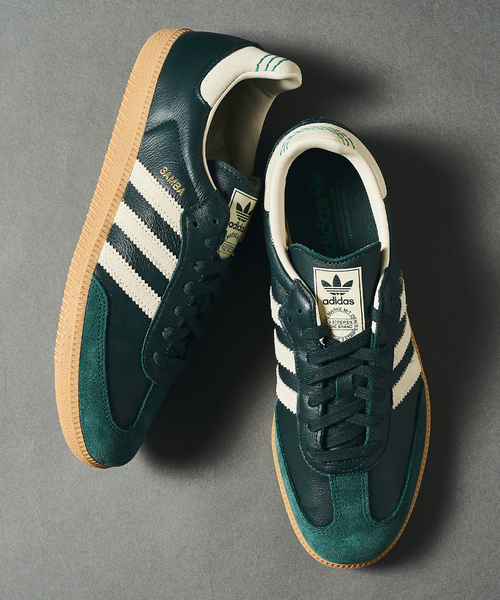 417 EDIFICE(フォーワンセブンエディフィス)の「ADIDAS / アディダス SAMBA OG NJW02(スニーカー・メンズ・ブラウン/グリーン・26.5cm/27cm/27.5cm/28cm/26cm)」の6枚目の写真