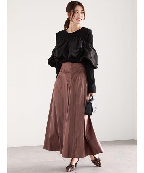 Te chichi(テチチ)の「オフショルドッキングトップス(Tシャツ/カットソー・レディース・ブラック/グレー・F)」の5枚目の写真