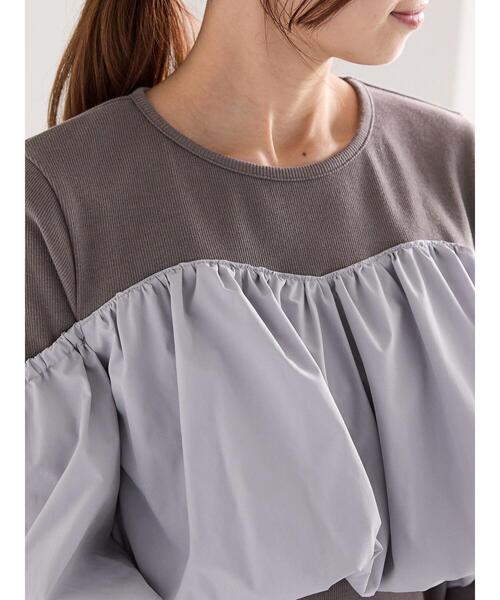 Te chichi(テチチ)の「オフショルドッキングトップス(Tシャツ/カットソー・レディース・ブラック/グレー・F)」の12枚目の写真