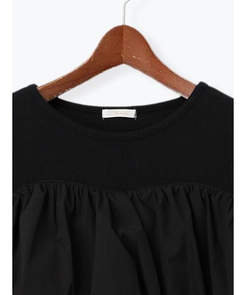 Te chichi(テチチ)の「オフショルドッキングトップス(Tシャツ/カットソー・レディース・ブラック/グレー・F)」の16枚目の写真