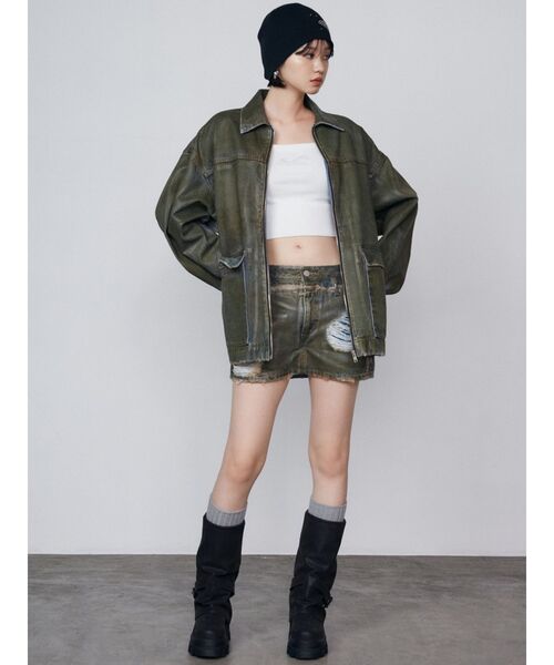 EMODA（エモダ）の「スタッズロゴビーニー（ニットキャップ/ビーニー・レディース・レッド/ブラック・FREE）」の5枚目の写真