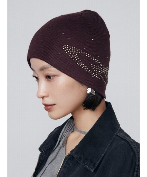 EMODA（エモダ）の「スタッズロゴビーニー（ニットキャップ/ビーニー・レディース・レッド/ブラック・FREE）」の16枚目の写真