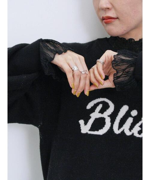 Samansa Mos2 blue（サマンサモスモスブルー）の「衿袖フリルレースロンT（Tシャツ/カットソー・レディース・オフホワイト/ブラック/キナリ・F）」の3枚目の写真