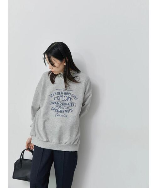 Samansa Mos2 blue（サマンサモスモスブルー）の「衿袖フリルレースロンT（Tシャツ/カットソー・レディース・オフホワイト/ブラック/キナリ・F）」の10枚目の写真