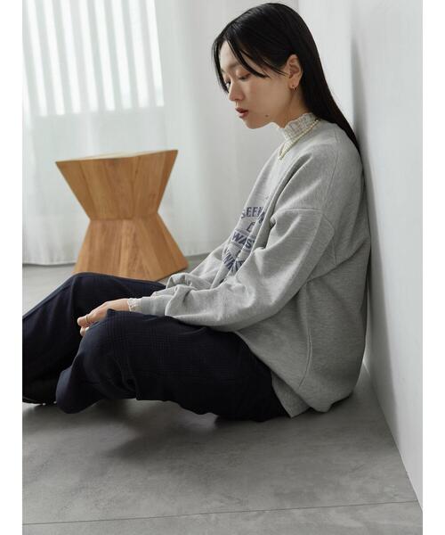 Samansa Mos2 blue（サマンサモスモスブルー）の「衿袖フリルレースロンT（Tシャツ/カットソー・レディース・オフホワイト/ブラック/キナリ・F）」の14枚目の写真