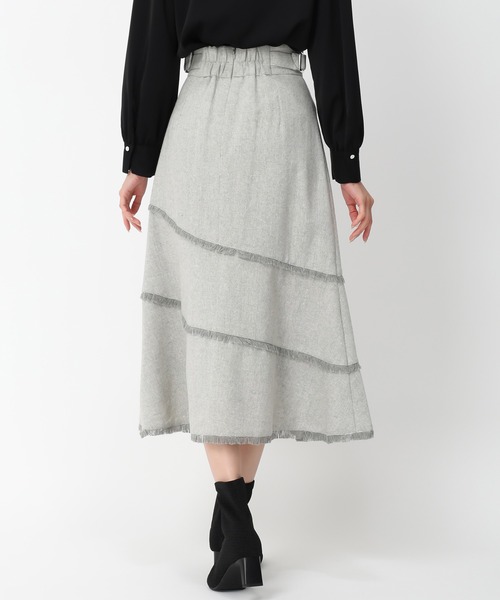 MISCH MASCH(ミッシュマッシュ)の「フリンジAラインスカート/MM447218(スカート・レディース・ブラック/ライトグレー・S/M)」の12枚目の写真