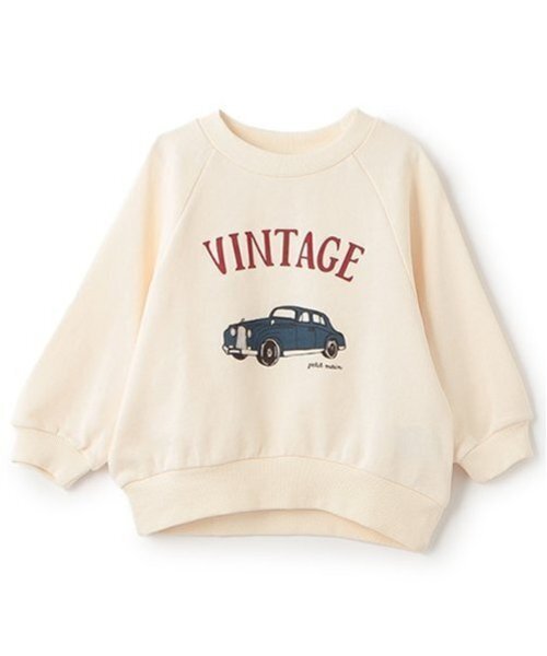 petit main（プティマイン）の「【プティプラ】BOYSトレーナー（スウェット・キッズ・クリーム/ブルー/アイボリー/エメラルド/ブルーグレー/ブラック/マルチ/レッド/ホワイト系その他/チャコール・80ｃｍ/90cm/100cm/110cm/120cm/130cm）」の2枚目の写真