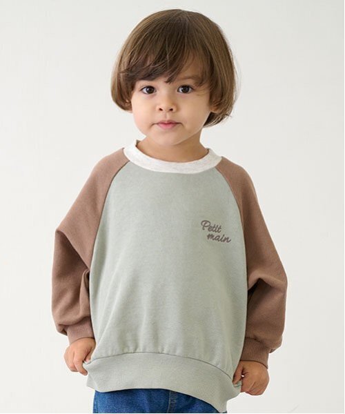petit main（プティマイン）の「【プティプラ】BOYSトレーナー（スウェット・キッズ・クリーム/ブルー/アイボリー/エメラルド/ブルーグレー/ブラック/マルチ/レッド/ホワイト系その他/チャコール・80ｃｍ/90cm/100cm/110cm/120cm/130cm）」の8枚目の写真