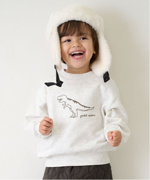 petit main（プティマイン）の「【プティプラ】BOYSトレーナー（スウェット・キッズ・クリーム/ブルー/アイボリー/エメラルド/ブルーグレー/ブラック/マルチ/レッド/ホワイト系その他/チャコール・80ｃｍ/90cm/100cm/110cm/120cm/130cm）」の19枚目の写真