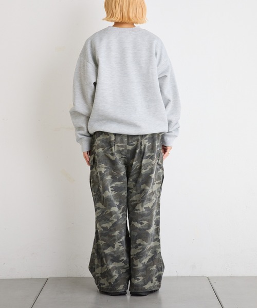 CIAOPANIC TYPY(チャオパニックティピー)の「【UNISEX】スプレーロゴ裏起毛スウェット(スウェット・メンズ・チャコールグレー/グレー/ブラウン・LARGE/MEDIUM)」の5枚目の写真