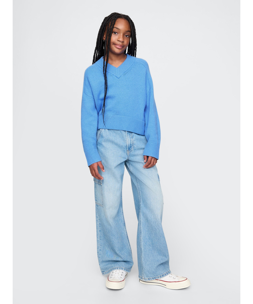 セール】CashSoft カシミヤタッチ オーバーサイズ Vネックセーター