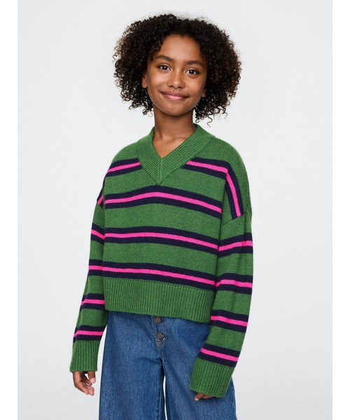 セール】CashSoft カシミヤタッチ オーバーサイズ Vネックセーター