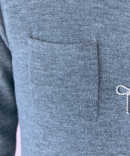 marun（マルン）の「＜大きいサイズ＞ ビジューデザインロングカーディガン marun（カーディガン/ボレロ・レディース・杢グレー/ブラック・5L/4L/3L/LL/L）」の12枚目の写真