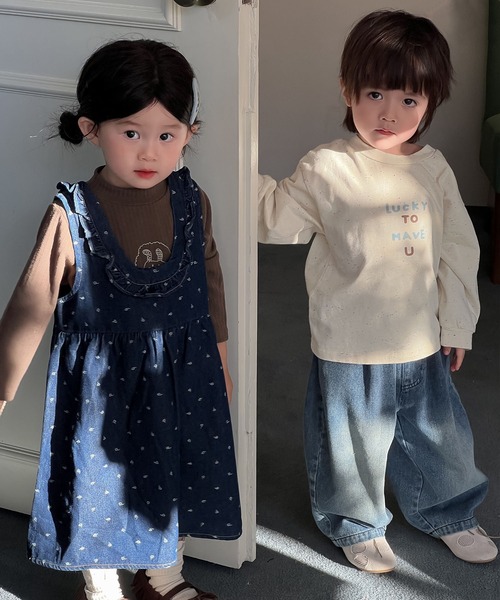 aimoha（アイモハ）の「【aimoha-KIDS-】ゆったりデニムパンツ（デニムパンツ・キッズ・ブラック/ブルー・100/110/120/80/90）」の5枚目の写真