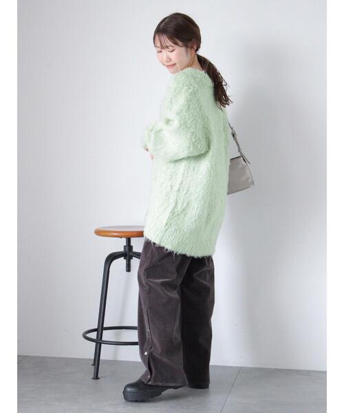 ehka sopo（エヘカソポ）の「Vネックモンスターカーディガン（カーディガン/ボレロ・レディース・ピンク/ブルー/キナリ/ミント・F）」の8枚目の写真