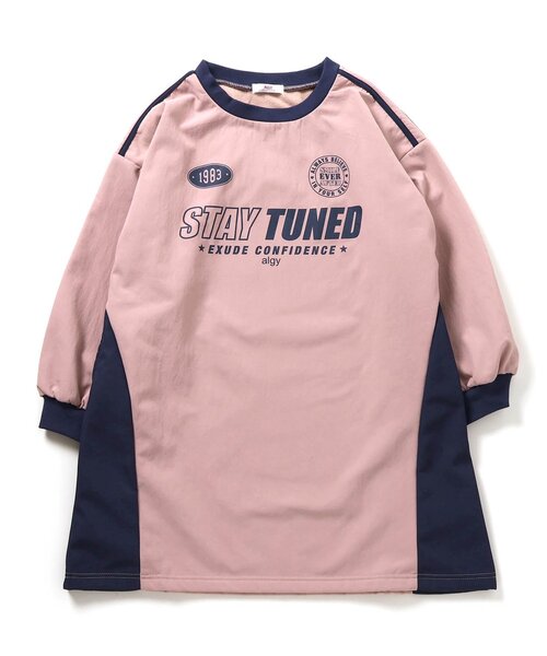 algy（アルジー）の「あったかゲームロゴワンピ（ワンピース・キッズ・ピンク/オフホワイト/ブラック・SMALL/MEDIUM/X-SMALL/XX-SMALL）」の3枚目の写真
