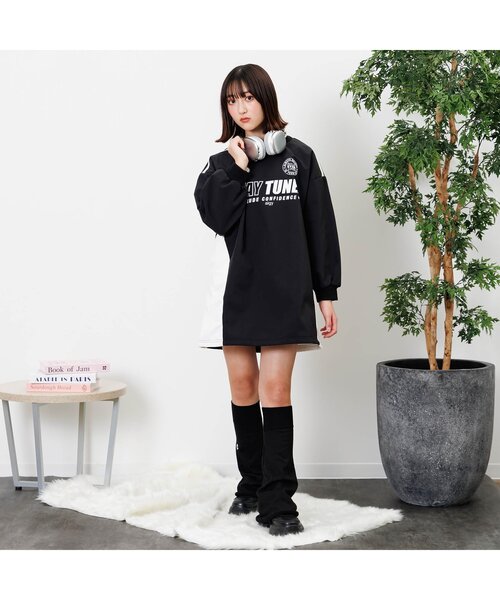 algy（アルジー）の「あったかゲームロゴワンピ（ワンピース・キッズ・ピンク/オフホワイト/ブラック・SMALL/MEDIUM/X-SMALL/XX-SMALL）」の4枚目の写真