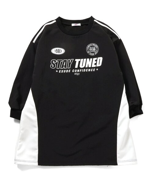 algy（アルジー）の「あったかゲームロゴワンピ（ワンピース・キッズ・ピンク/オフホワイト/ブラック・SMALL/MEDIUM/X-SMALL/XX-SMALL）」の6枚目の写真