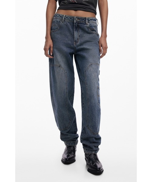 Desigual(デシグアル)の「COW デニムロングパンツ(デニムパンツ・レディース・ブルー・44/42/40/38/36/34)」の3枚目の写真