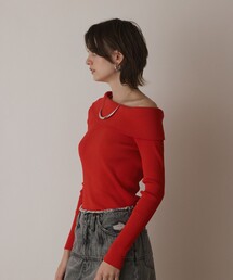 Diagram | オフショルリブニットトップ(ニット/セーター)