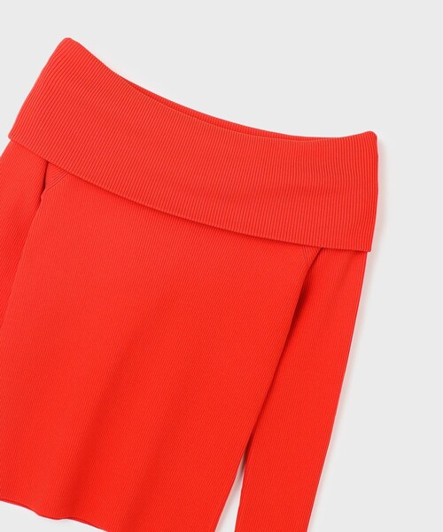 Diagram（ダイアグラム）の「オフショルリブニットトップ（ニット/セーター・レディース・ブラック/その他1/レッド・36）」の12枚目の写真