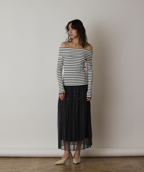 Diagram（ダイアグラム）の「オフショルリブニットトップ（ニット/セーター・レディース・ブラック/その他1/レッド・36）」の13枚目の写真