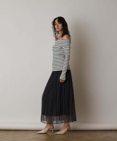 Diagram（ダイアグラム）の「オフショルリブニットトップ（ニット/セーター・レディース・ブラック/その他1/レッド・36）」の15枚目の写真