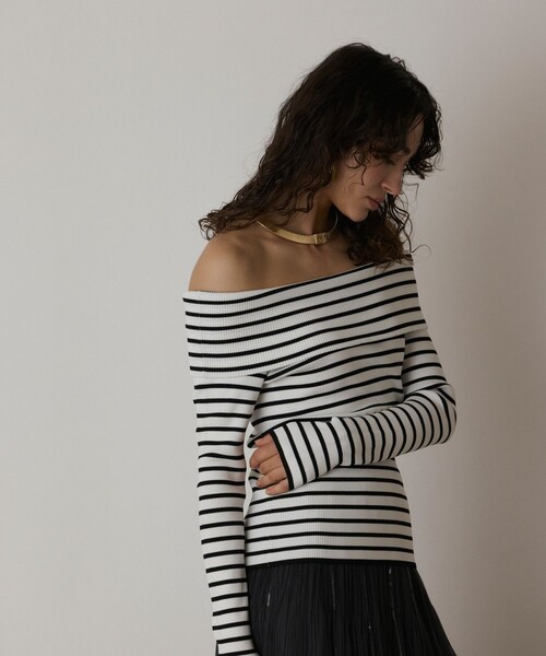 Diagram（ダイアグラム）の「オフショルリブニットトップ（ニット/セーター・レディース・ブラック/その他1/レッド・36）」の17枚目の写真