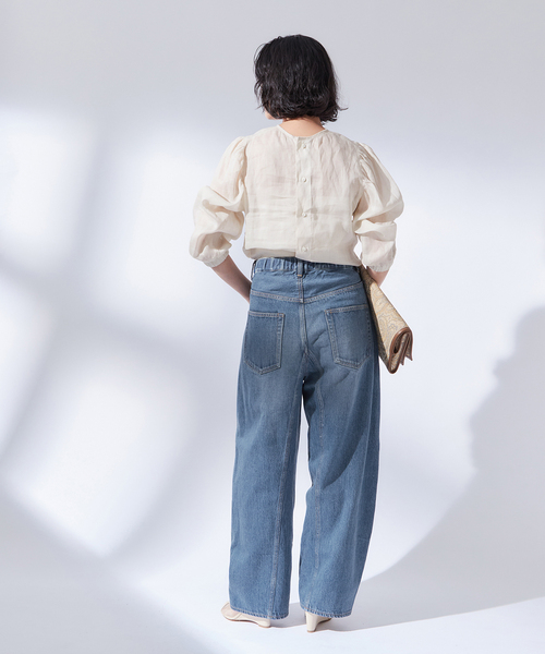 journal standard L'essage(ジャーナルスタンダードレサージュ)の「アンティークデニム ギャザーパンツ(デニムパンツ・レディース・ブルー・38/36)」の18枚目の写真