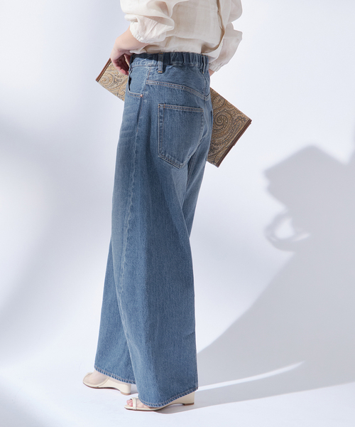 journal standard L'essage(ジャーナルスタンダードレサージュ)の「アンティークデニム ギャザーパンツ(デニムパンツ・レディース・ブルー・38/36)」の16枚目の写真