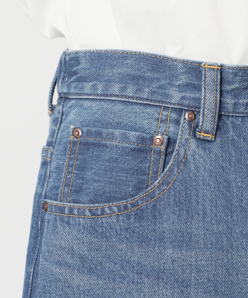 journal standard L'essage(ジャーナルスタンダードレサージュ)の「アンティークデニム ギャザーパンツ(デニムパンツ・レディース・ブルー・38/36)」の5枚目の写真