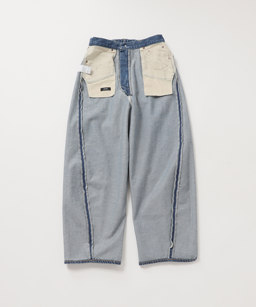 journal standard L'essage(ジャーナルスタンダードレサージュ)の「アンティークデニム ギャザーパンツ(デニムパンツ・レディース・ブルー・38/36)」の3枚目の写真